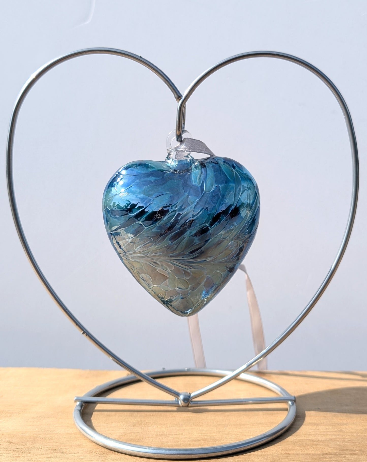Birthstone Hanging Heart 8cm December