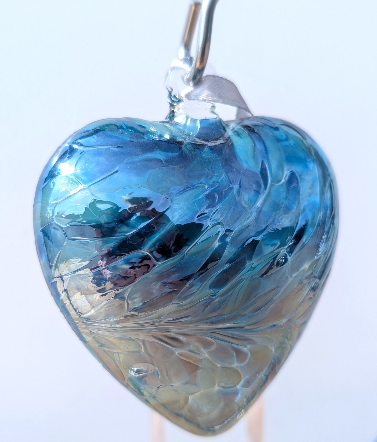 Birthstone Hanging Heart 8cm December