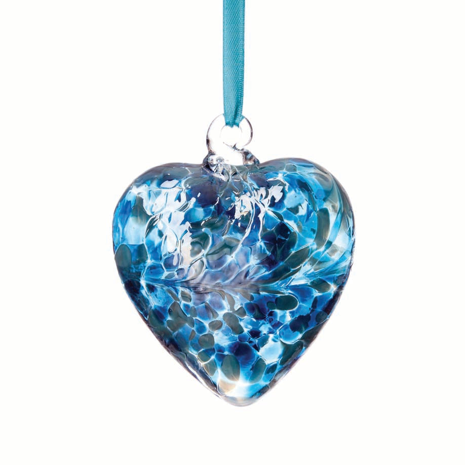 Birthstone Hanging Heart 8cm December