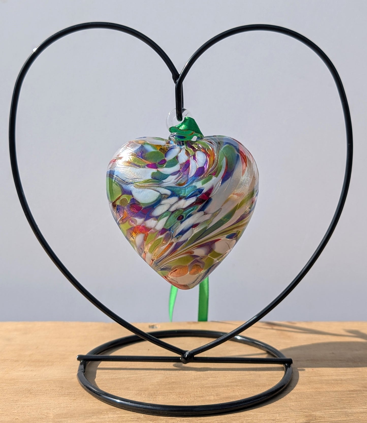 Birthstone Hanging Heart 8cm October