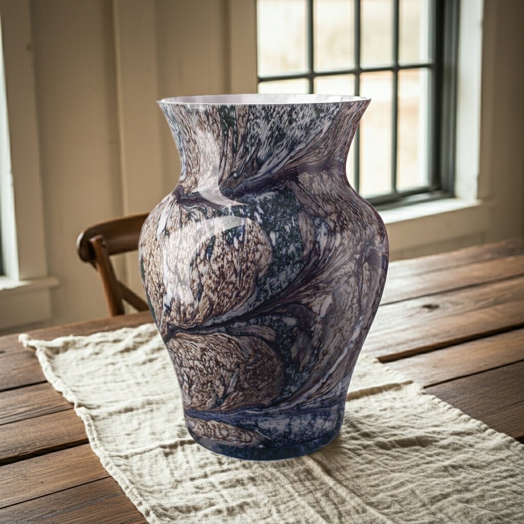 Urn Vase Large 26cm - Peacock Lustre