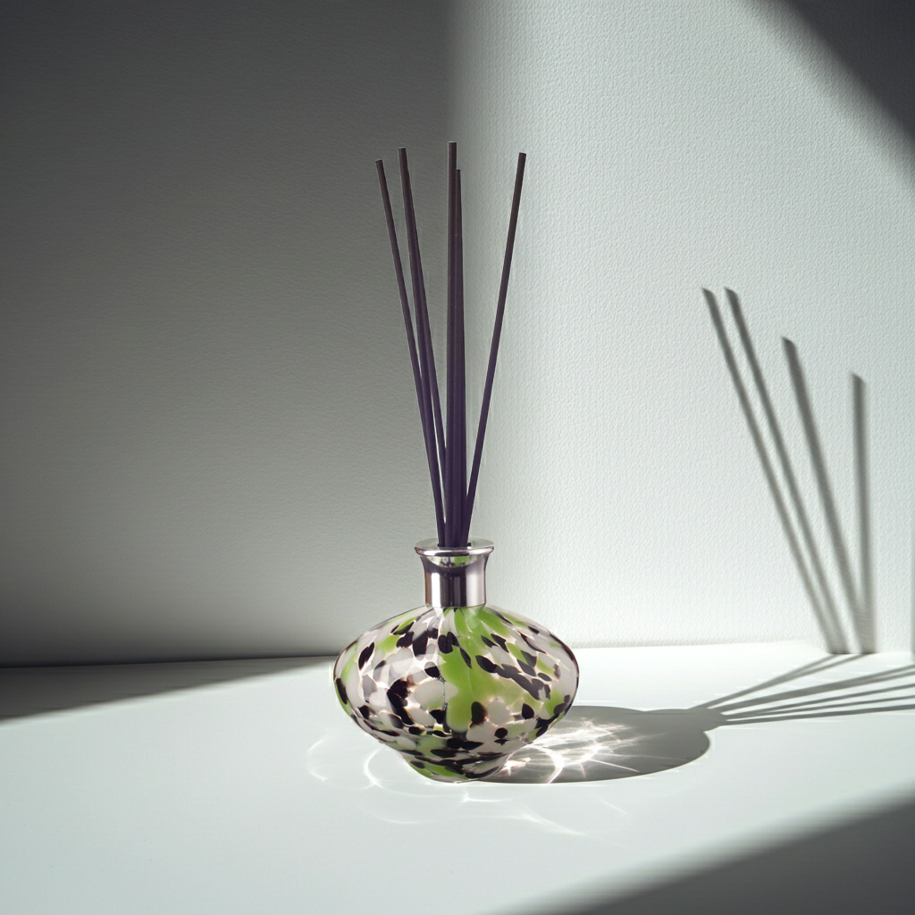 Oval Reed Diffuser - Green, Black and White