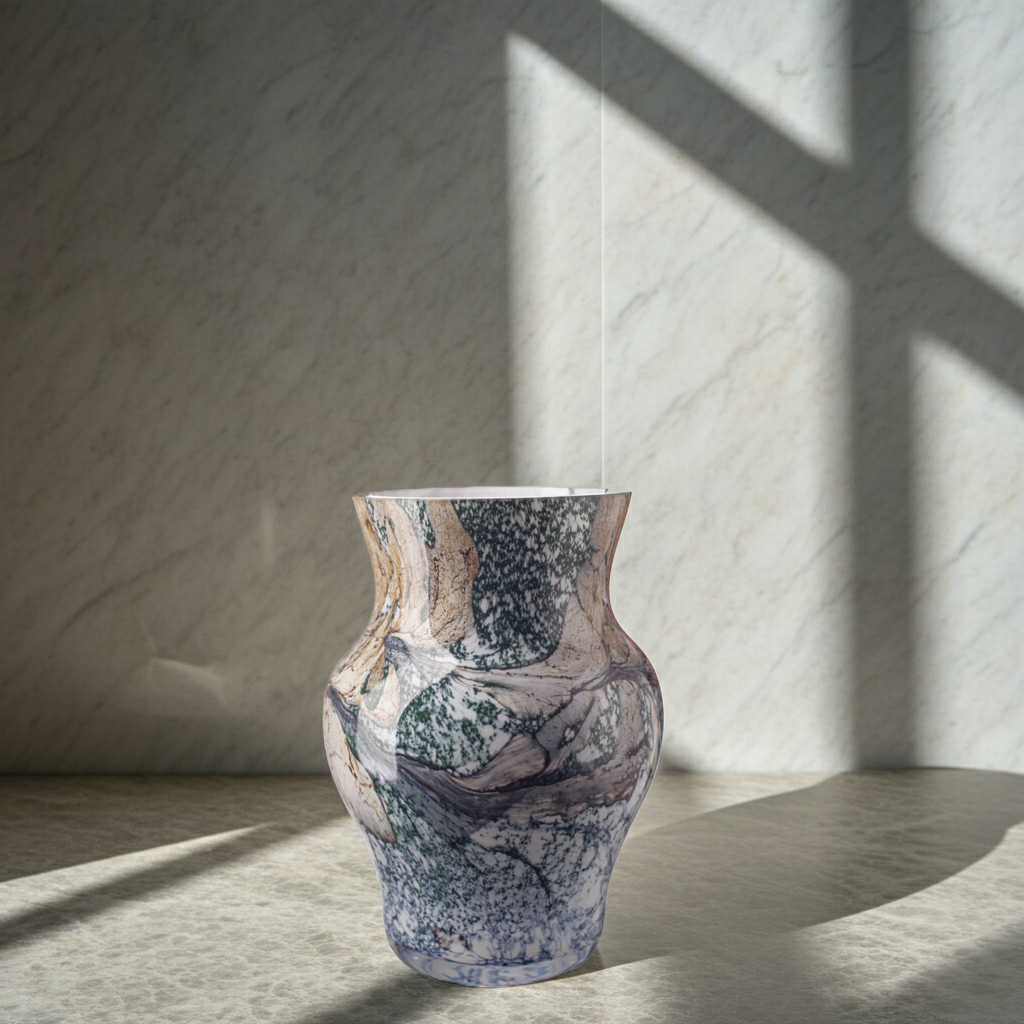 Urn Vase Medium 20cm - Peacock Lustre