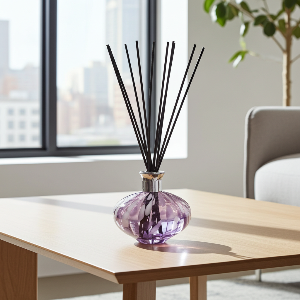 Oval Reed Diffuser - Purple, Black and White