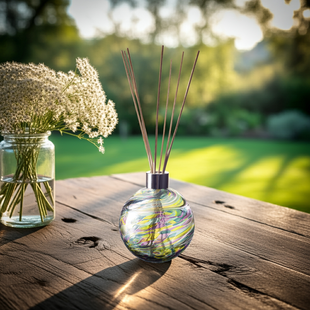 Sphere Reed Diffuser - Purple, Teal and Lime Green