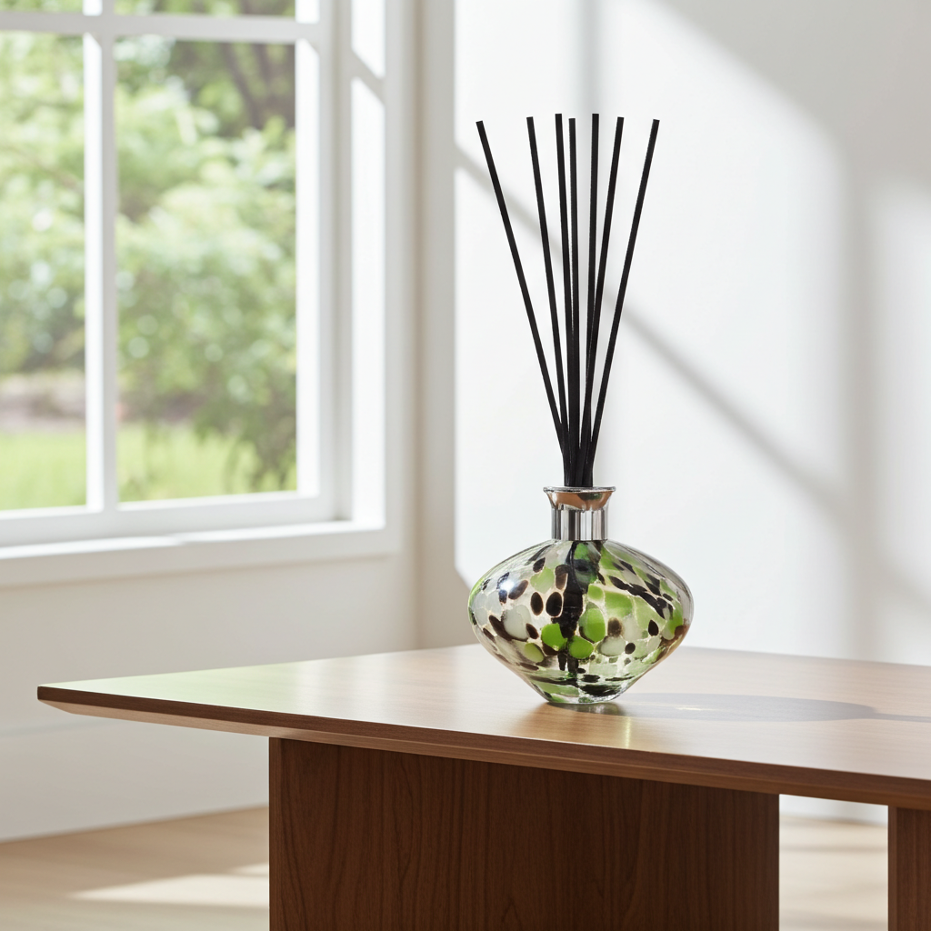 Oval Reed Diffuser - Green, Black and White